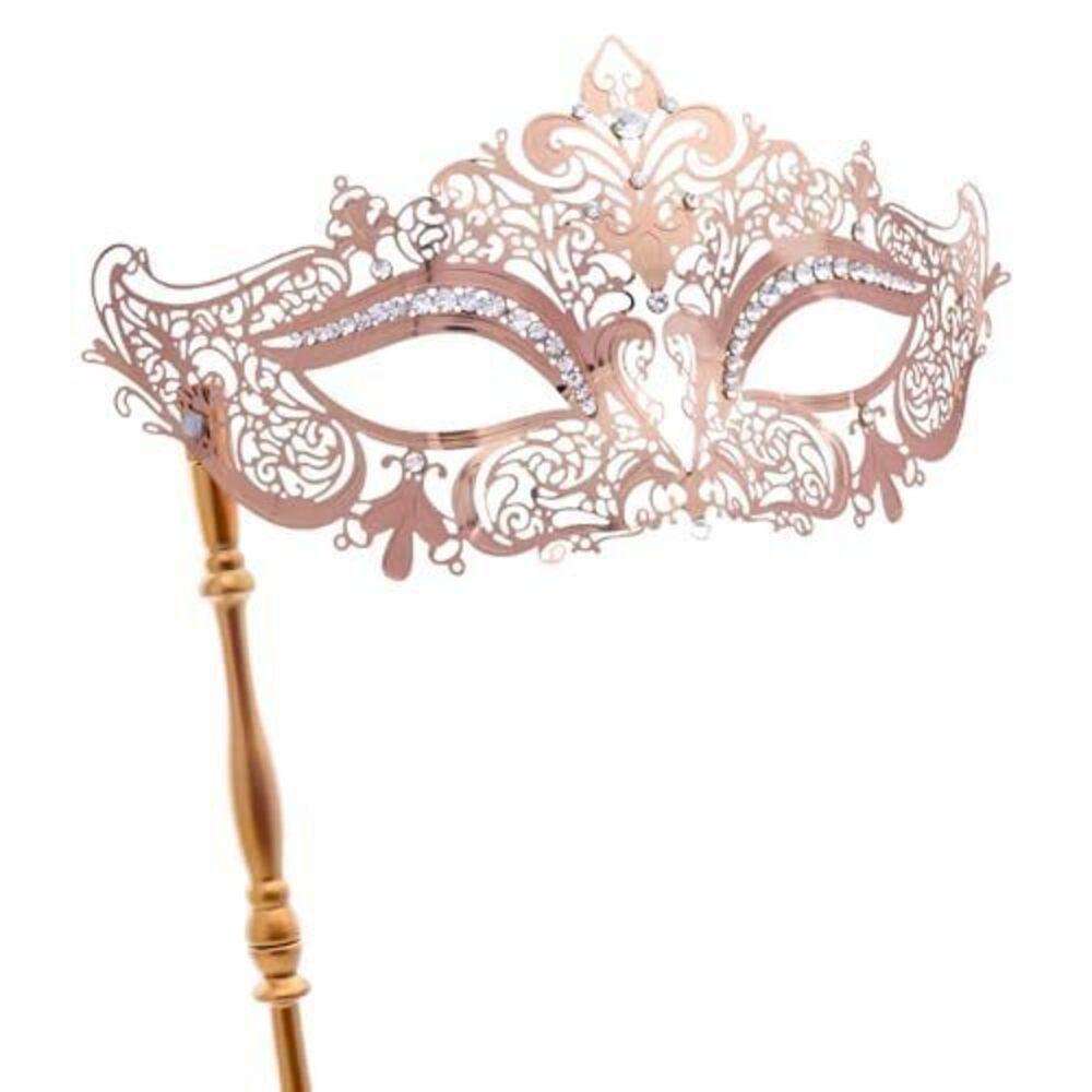 7558 Masquerade Mask with Stick Venetian Mask Mardi Gras Decorations